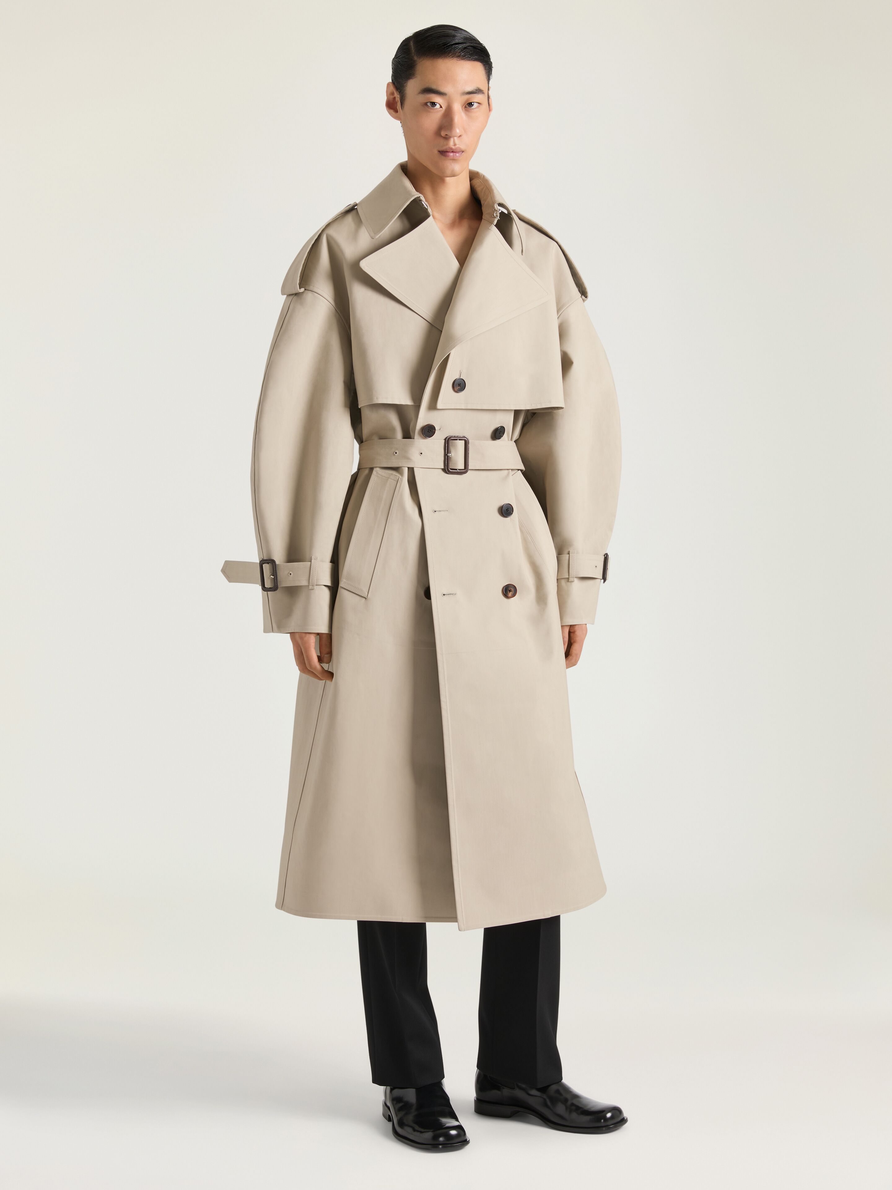 Couture Seam trench coat in cotton